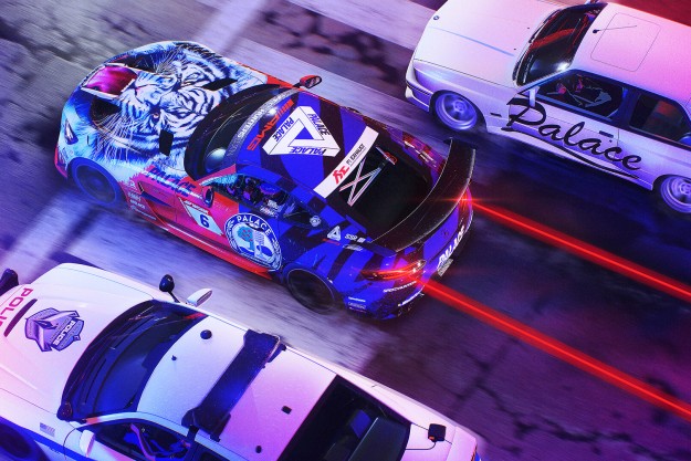 Three cars race in Need for Speed Unbound.