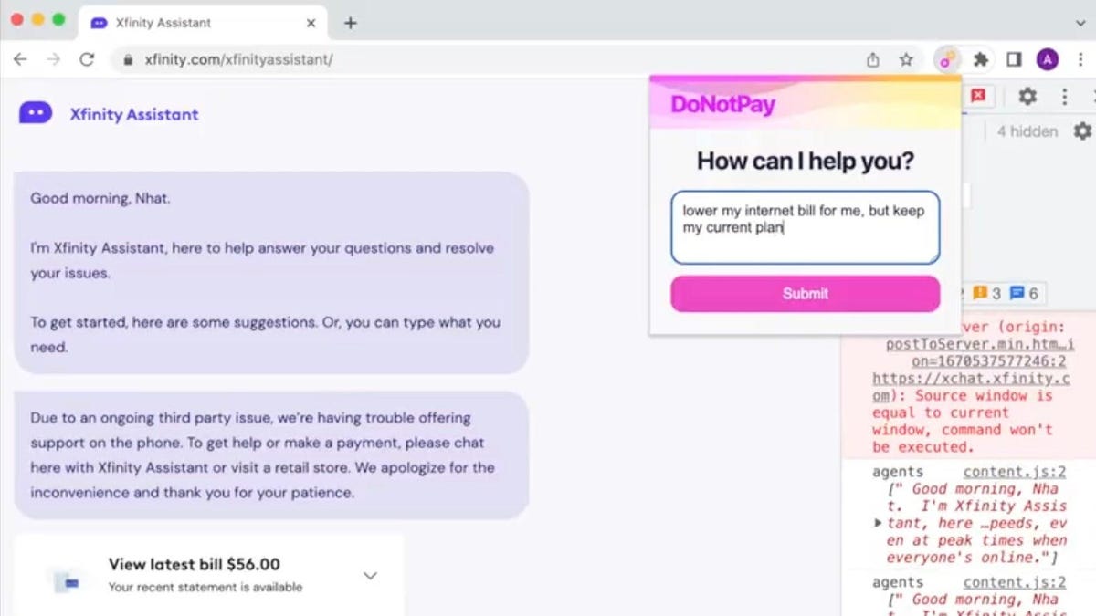 This Oddly Polite Chatbot Will Fight With Comcast Support So You Don’t Have To