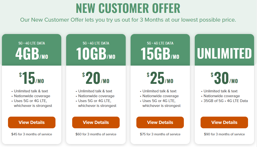 Mint Mobile new customer offers