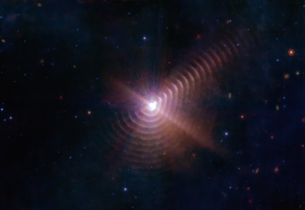 Webb telescope captures stunning image of star on the verge of a supernova