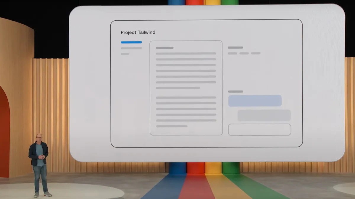 NotebookLM previewed as Project Tailwind