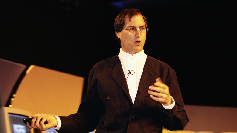 Steve Jobs during a keynote