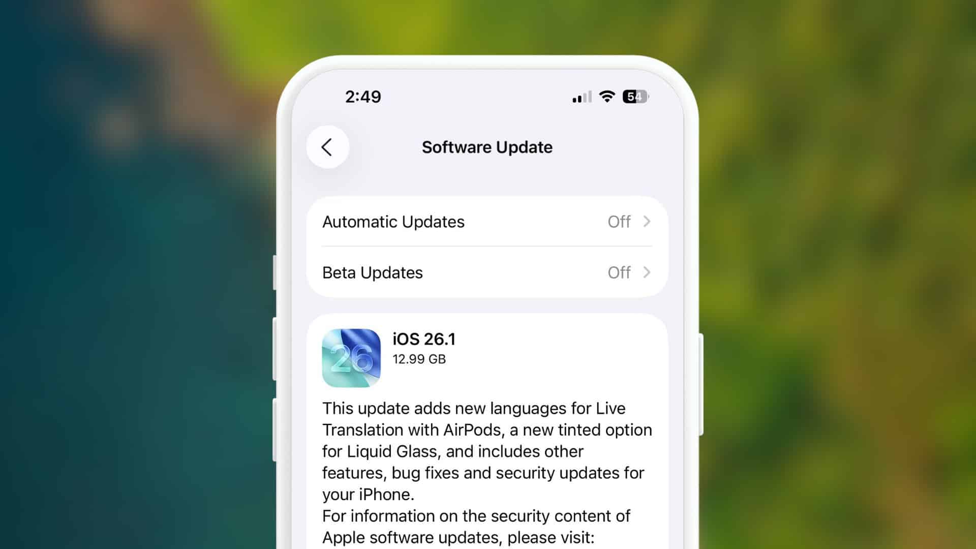 Apple Announces Launch Date for iOS 26.2 Update