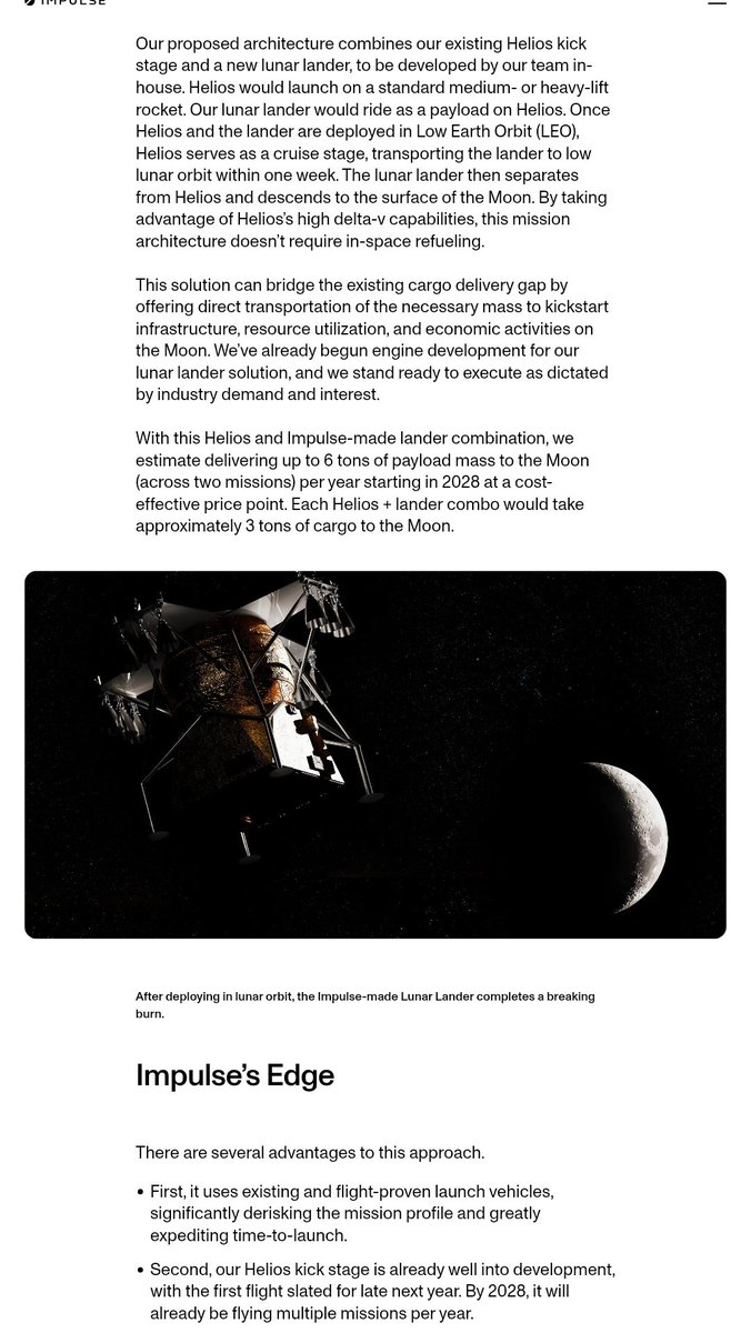 Impulse's Approach to Providing Infrastructure for the Moon and Beyond