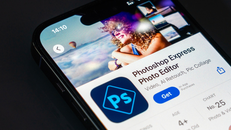 Photoshop Express App Store download page
