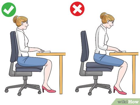 Four Frequent Errors in Desk Sitting Posture