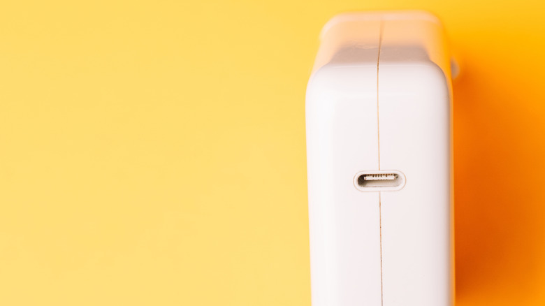 Back of an Apple USB-C charger