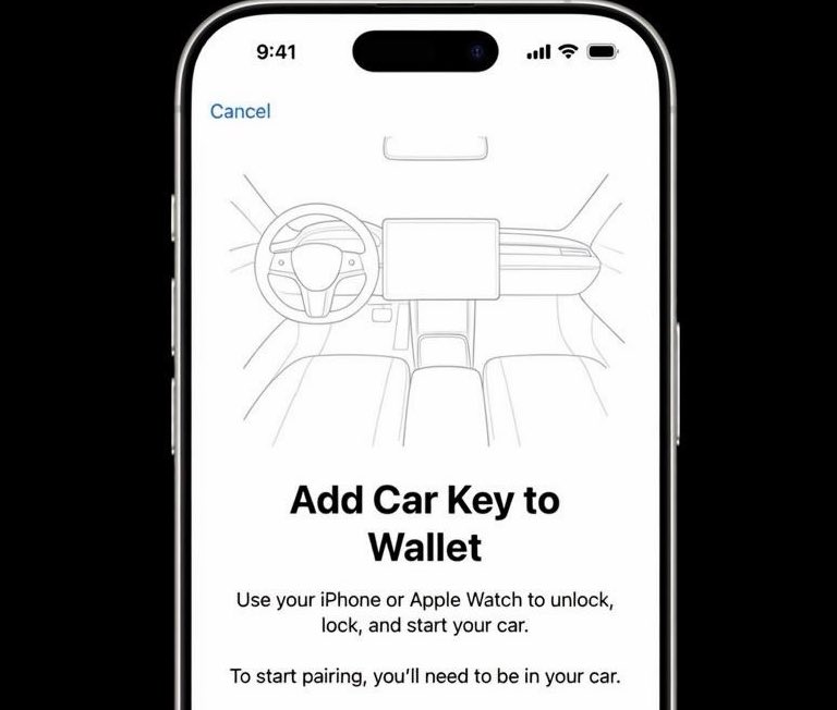 Tesla is said to be working on integrating iPhone car key features into Apple Wallet.