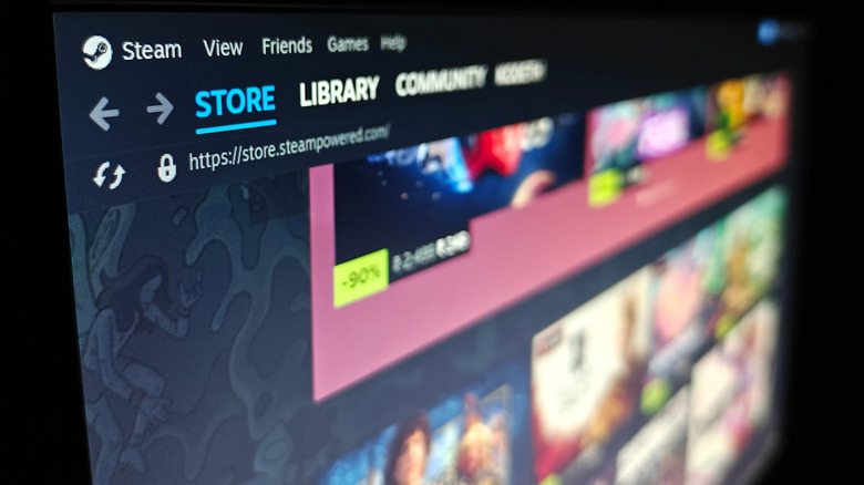 the online Steam game store