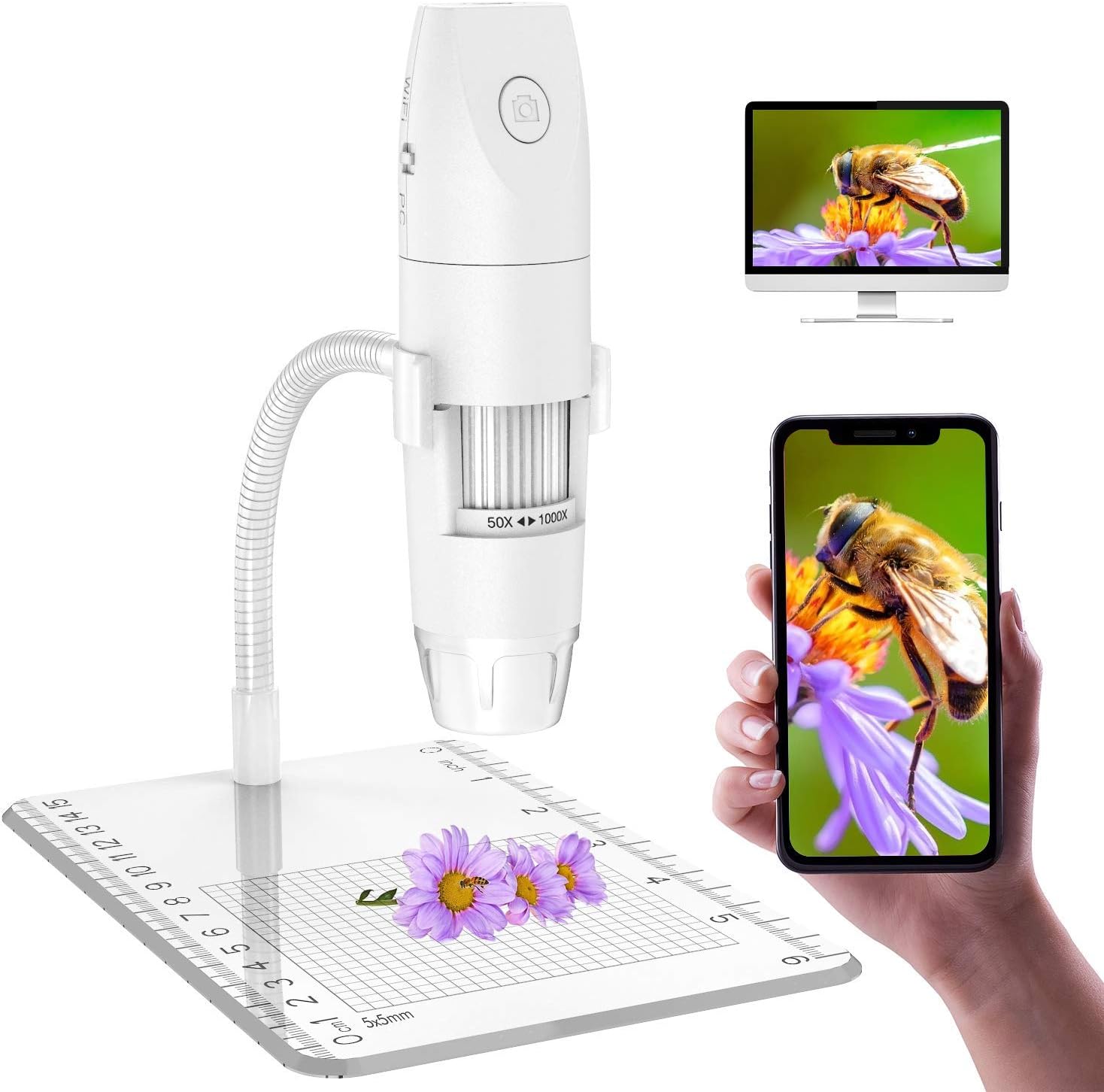 Wireless Gadget Converts Smartphone into Microscope