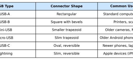 Comprehending the Various Categories of USB Ports and Their Purposes