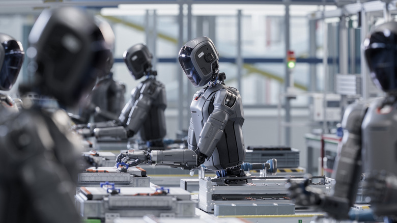 Human-Like Robot Operating in an Industrial Setting