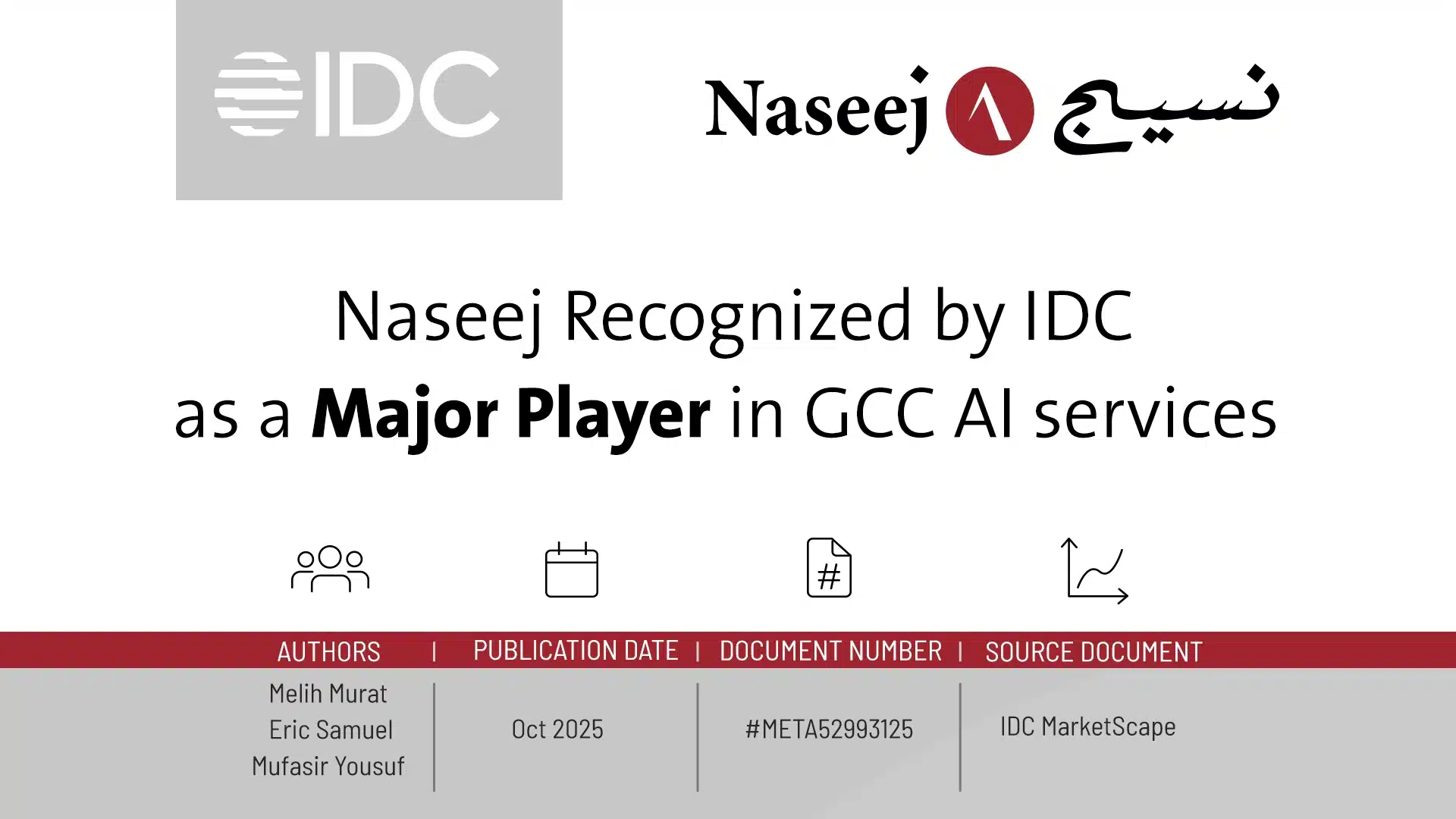 Naseej Named a Major Player in GCC AI Professional Services by IDC