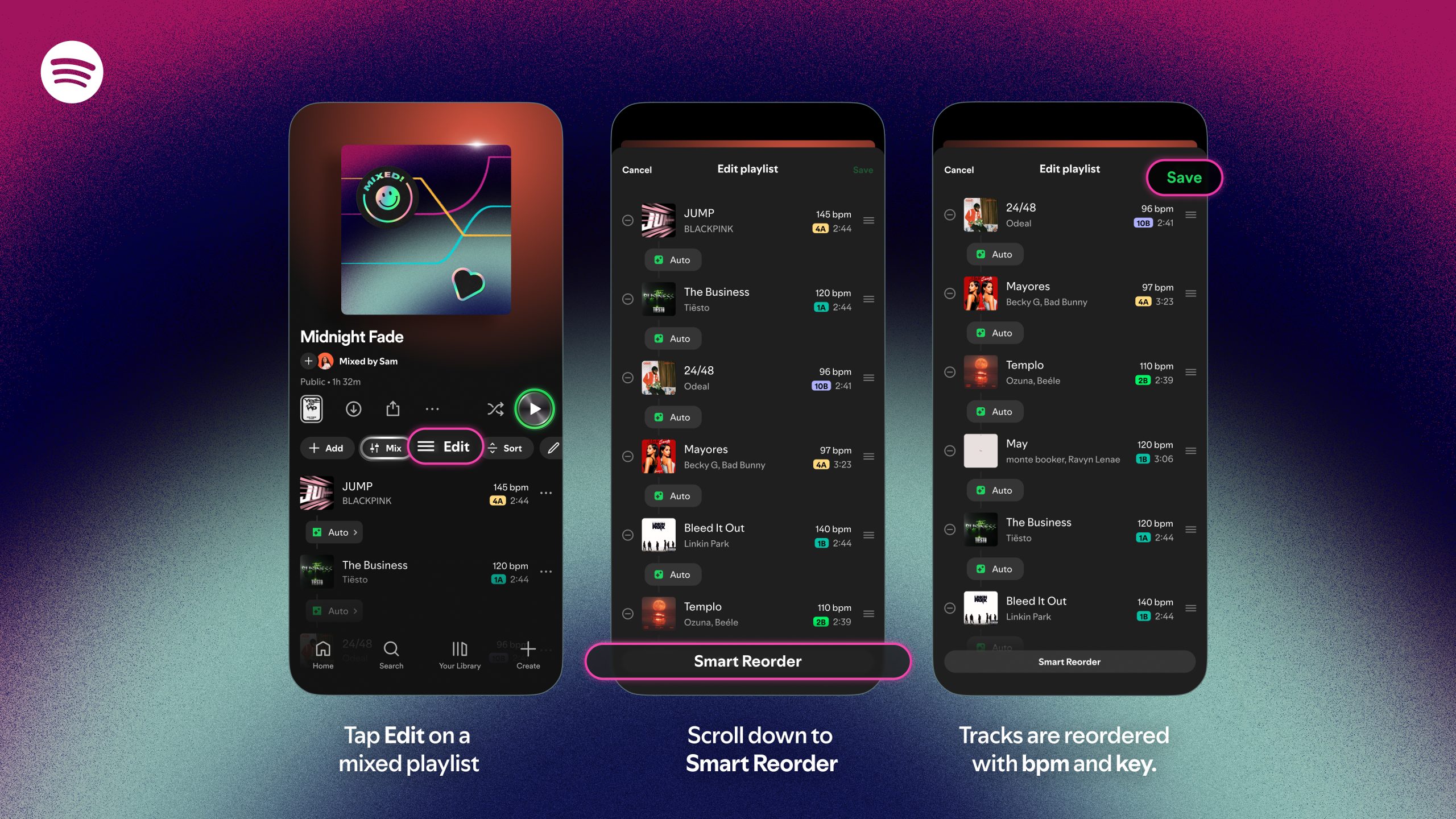 Spotify's Smart Reorder Turns Your Playlists Into a DJ Set