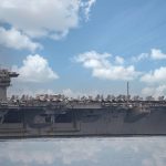 Travel Velocity of a US Navy Supercarrier to the Middle East