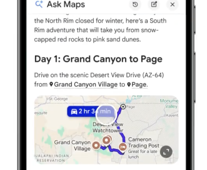 AI 'Ask Maps' Feature and Enhanced 'Immersive' Navigation Coming to Google Maps