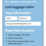 Android users can now share tracker tag details with airlines to locate lost luggage