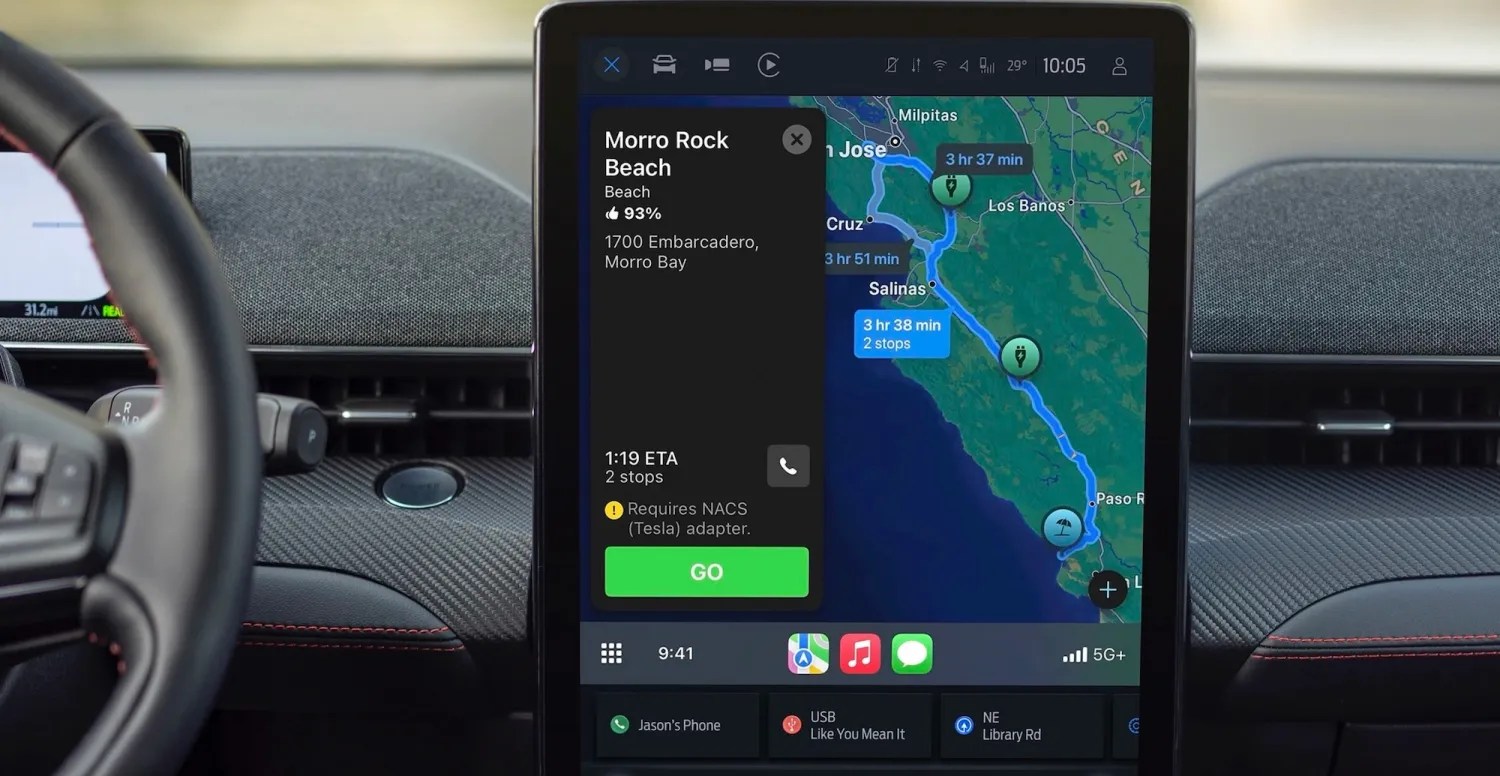 Apple Maps Improves EV Navigation with Battery Preconditioning Option for Ford Mustang Mach-E