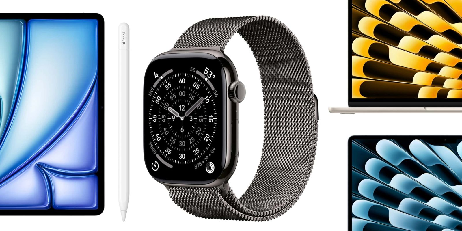 Apple Watch Series 11 Price Cut by $150, M4 MacBook Air Sale at $300 Off, M3 iPad Air Marked Down by $200, Apple Pencil Offered at $59, and Additional Offers Accessible