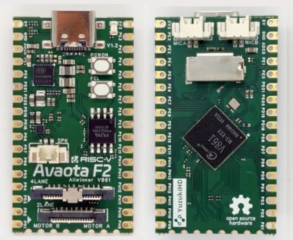 Avaota F2 – Allwinner V861 RISC-V SBC Aims at AI Cameras with PTZ and Audio Features