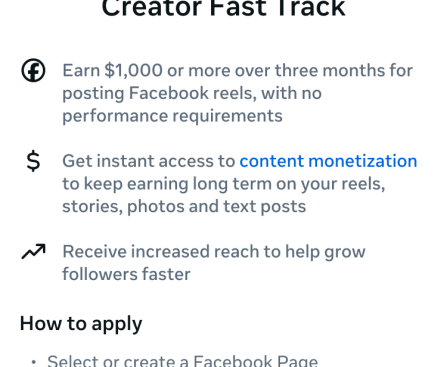 Facebook Introduces New Monetization Program to Attract Popular Creators from TikTok and YouTube