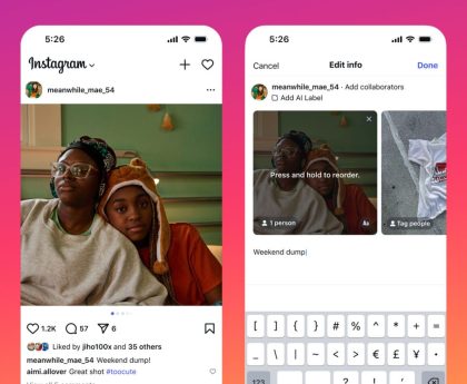 Instagram Launches Option to Rearrange Carousel Photos and Videos After Posting
