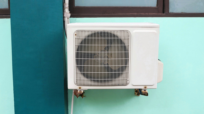 A condenser unit for a central air conditioning system.