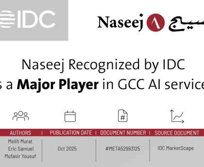 Naseej Acknowledged as a Major Player in GCC AI Professional Services by IDC