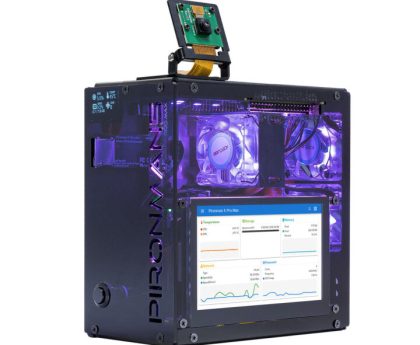 Pironman 5 Pro Max Raspberry Pi 5 Case Adds 4.3-inch Touchscreen, Camera Mount, Speakers, Microphone, and More - CNX Software