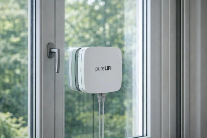 PureLiFi Bridge XC Flex Provides Gigabit Broadband Internet Through Glass Windows - CNX Software