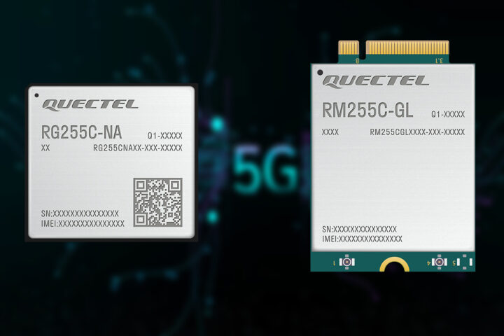 Quectel RG255C NA (Left) and RM255C GL (Right) mid tier 5G RedCap GPP release 17 modules