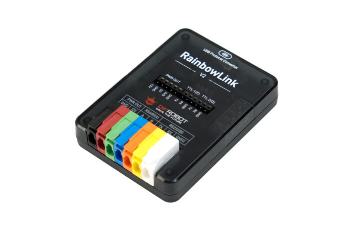 RainbowLink-V2 Compact USB-to-Serial Converter: 12V Output, Dual TTL, Isolated RS-485 & RS-232 Interfaces