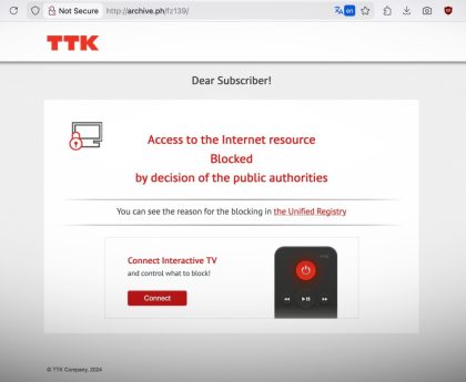 Russian Authorities Block Paywall Removal Site Archive.today