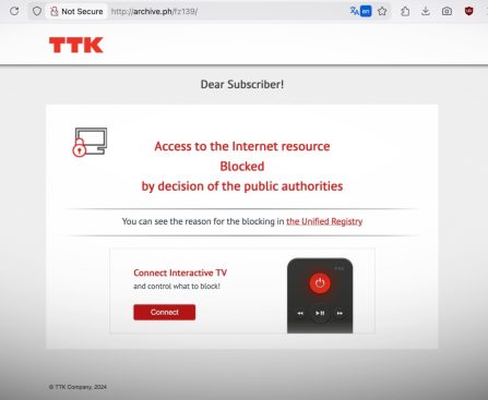 Russian Authorities Block Paywall Removal Site Archive.today