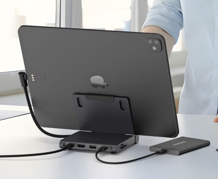 Satechi's New Folding Dock Adds USB, Audio, and Video Ports to the iPad