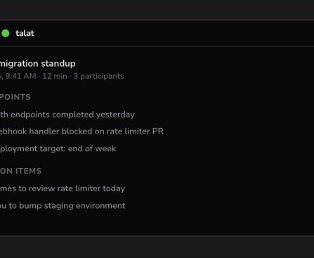 Talat's AI Meeting Notes Remain Local, Not Cloud-Based