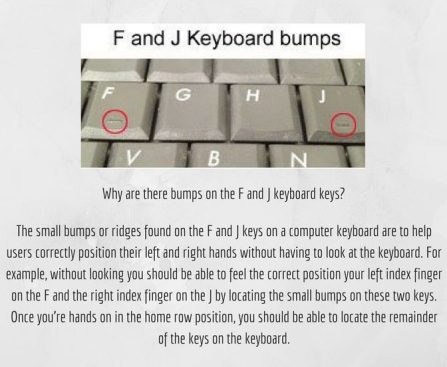 The Reason Behind the Bumps on the 'F' and 'J' Keys of Your Keyboard