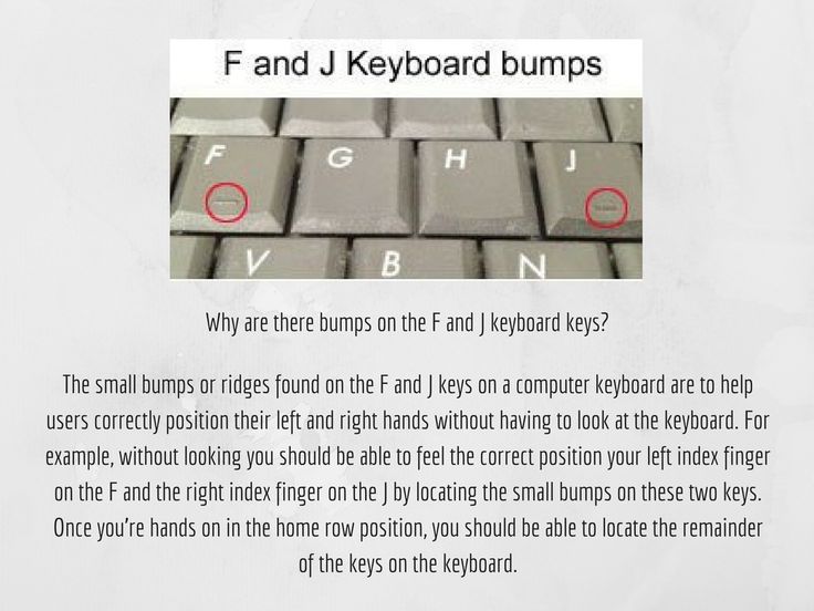 The Reason Behind the Bumps on the 'F' and 'J' Keys of Your Keyboard