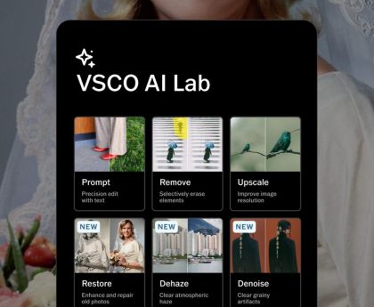 VSCO Improves AI Lab Editing Features with the Launch of Five New Photo Filters