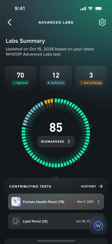 Whoop Introduces New Blood Test Targeting Women's Health