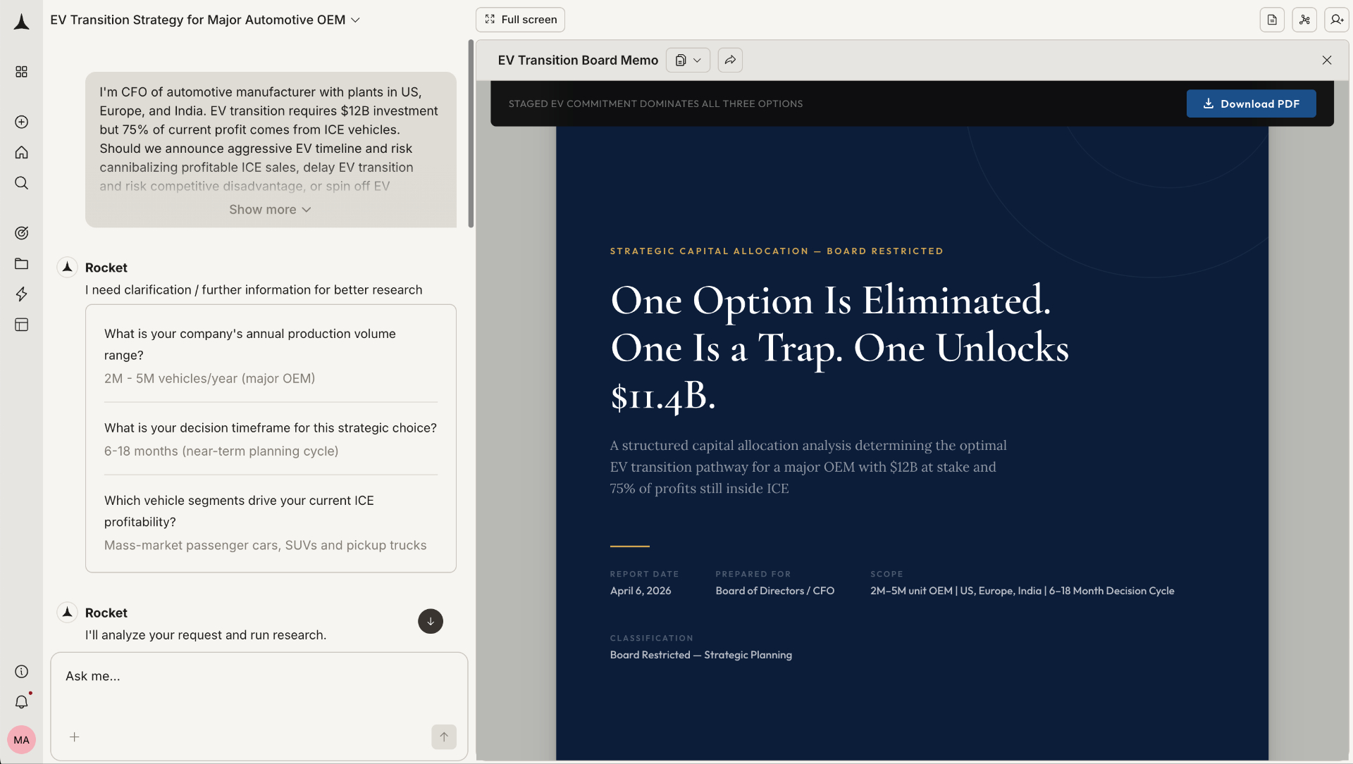 AI startup Rocket provides McKinsey-style reports at a fraction of the cost.