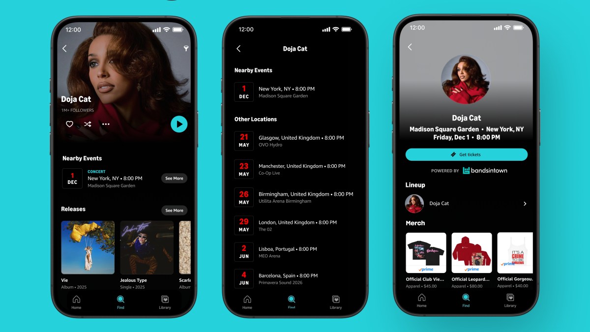 Amazon Music Collaborates with Bandsintown for Concert Listings