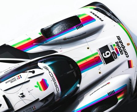 Apple and Porsche Debut Race Car Liveries Inspired by the 1980s at Laguna Seca