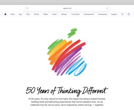 Apple Celebrates 50th Anniversary with Unique Animated Homepage Tribute