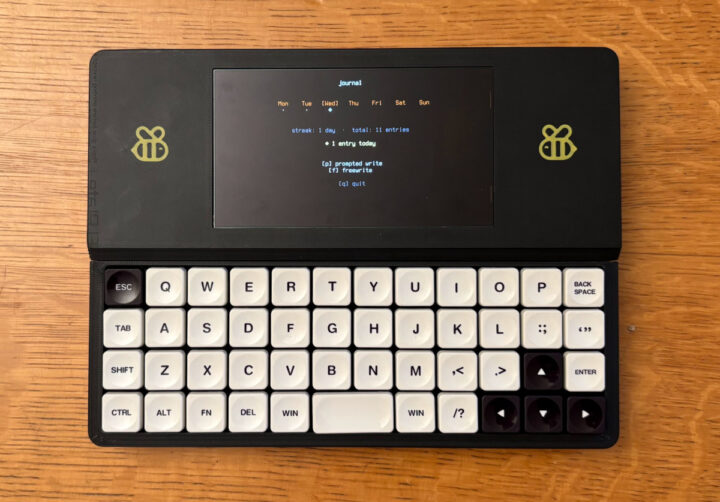 Bee Write Back: DIY Writerdeck with Raspberry Pi Zero 2 W, 5.5-inch OLED, and Mechanical Keyboard