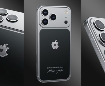 Custom iPhone Up for Sale Showcasing a Piece of Steve Jobs' Iconic Turtleneck