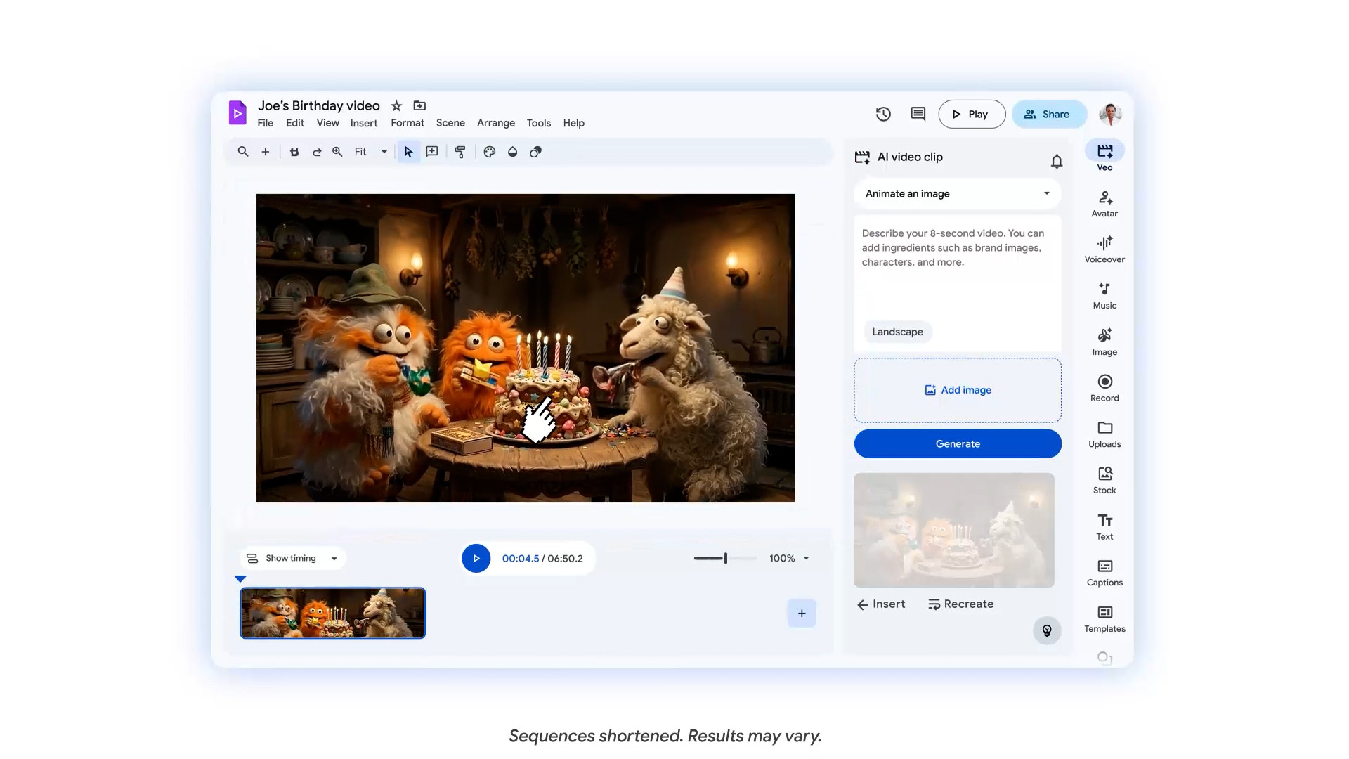 Google introduces avatar control via prompts in Vids app