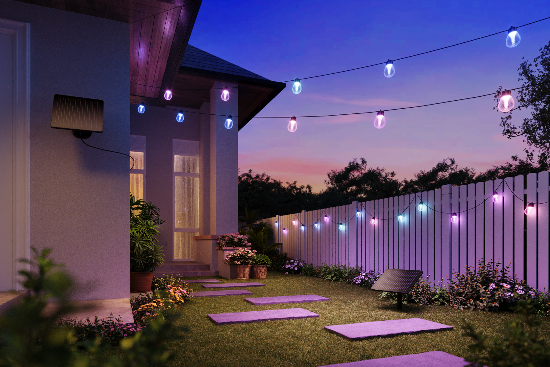 Govee's New Colorful Outdoor Lights are Their First with Solar Power