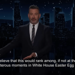 Jimmy Kimmel Ridicules Trump Complaining about Biden to Kids at Easter Egg Roll