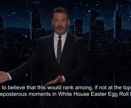 Jimmy Kimmel Ridicules Trump Complaining about Biden to Kids at Easter Egg Roll